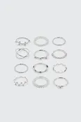 12-Pack Wave & Sphere Rings