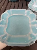24 PC PLATE SET AQUA MELAMINE