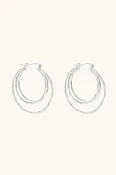 American Woman Hoop Earrings - Silver