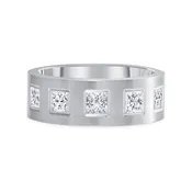 5 Princess Cut Diamond Men's Band