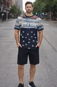 Banana Boat Men’s UPF 50+ Printed Shorts Sleeve Performance Tee