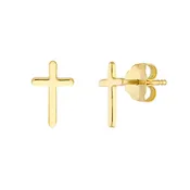 14k Cross Studs