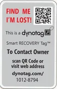 Dynotag Sports Stickers. Ready to Use, Set of 18 Identical  (GREY)