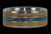 Australian Opal and Koa Hawaii Titanium Ring®