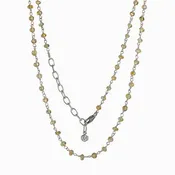 14 inch Citrine Beaded Necklace