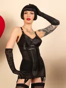 Black Lace Elbow-Length Cocktail Gloves