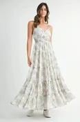 Charlotte Floral Print Tiered Cami Maxi Dress