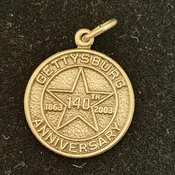 Gettysburg 140th Anniversary Charm Oxidized