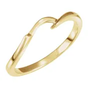 Accented Engagement Ring or Duo Band