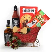 Festive Spirit and Pet Treat Basket