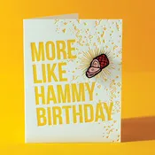 'Ham' Enamel Pin Greeting Card