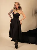 Black Adjustable 1950s Circle Skirt