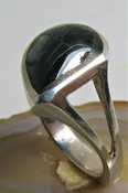 Oval Green Stone Ring