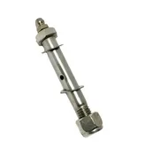 4" BLOCK BOLT AXLE, WITH NUT & GREASE FITTING