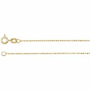 14 Karat Gold 1mm Diamond-Cut Bead Chain