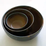 Handmade Stoneware Nesting Bowl Set