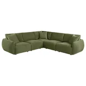 551895-SETA 5 pc Elysia green modular sectional