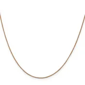 14k Rose Gold .7mm 18" Box Chain