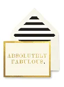 Absolutely Fabulous Greeting Card, Single Folded Signature Card