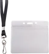 Advantus Horizontal Resealable Badge Holder with 36" Lanyard with J-hook, 1 each (ADV 91132)