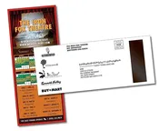 Custom 5.5×10.75 Postcard with 1×3 Magnet Strip | UV-Coated Direct Mail