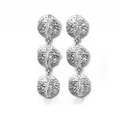 Alligator Scute Earrings - Triple