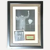 #337 Authentic Harry Blackstone Sr. Autographed Framed Display Piece 16.25 X 12.5