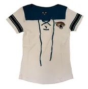 5th & Ocean By New Era NFL Women's Jacksonville Jaguars Baby Jersey Lace-Up T-Shirt