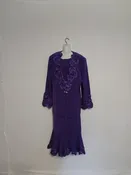 Purple Embellished  Suit