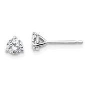 14kt WG lab diamond earring