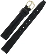 10mm Classic Oil Tan Black Leather Strap
