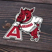 Hog Leaning on A Sticker
