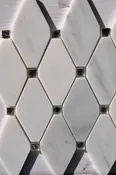 Abigail White Marble With Mirror Dot