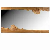 Burl wood slab mirror