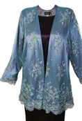 Alternative Bridal Gabi Jacket Blue Beaded French Lace / 18-20