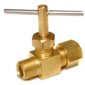 ¼” cc x ⅛” MPT Straight Needle Valve (Bag)