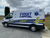 FIRST CAPITAL EMS, DALLASTOWN PA FORD TRANSIT MALLEY TYPE 2 AMBULANCE – SALESPERSON ALAN WALLACE