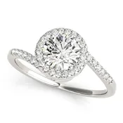 Diamond Halo Bypass Ring