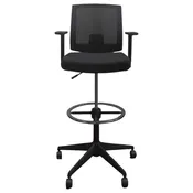Contemporary Mesh Back Stool (Black)