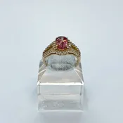 10K Garnet and Diamond Ring