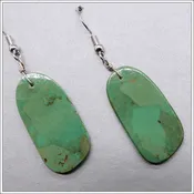 $40 Green Turquoise Slab Earrings