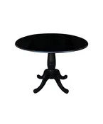 42" Drop Leaf Dining Table in Black by John Thomas — Carroll's Furniture
