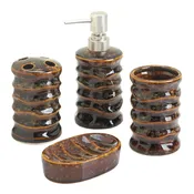 Brown Bath Accessory Set