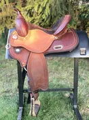 14.5 inch Circle Y Kelly Kaminski Big Star Flex 2 Barrel Saddle, used, 5303