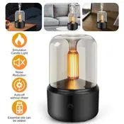 120ml Ultrasonic Aromatherapy Diffuser & Humidifier - With Warm Light and Auto Shut-Off  - Perfect  for Home and Office (Black)