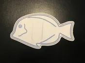 Blue Fish Design Silly Patch