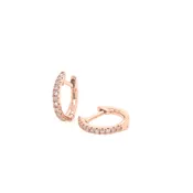 14K Diamond Petite Huggies