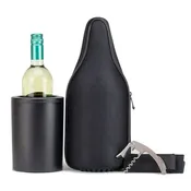 Elegant Cloth Wine Tote and Chiller Set