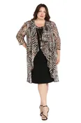 2-Piece Jacket Dress with Detachable Necklace - Plus