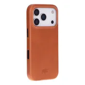Arden Full-Grain Leather Wrap MagSafe Case for iPhone 17 Pro Max, Tan
